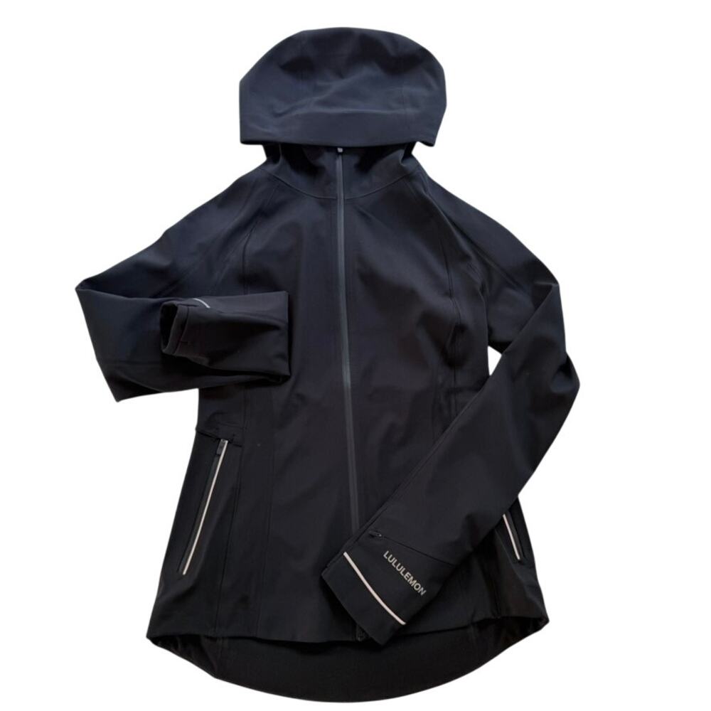 Lululemon Cross Chill Jacket Black Size 6 Rain Softshell Winter Waterproof Layer - Picture 2 of 10